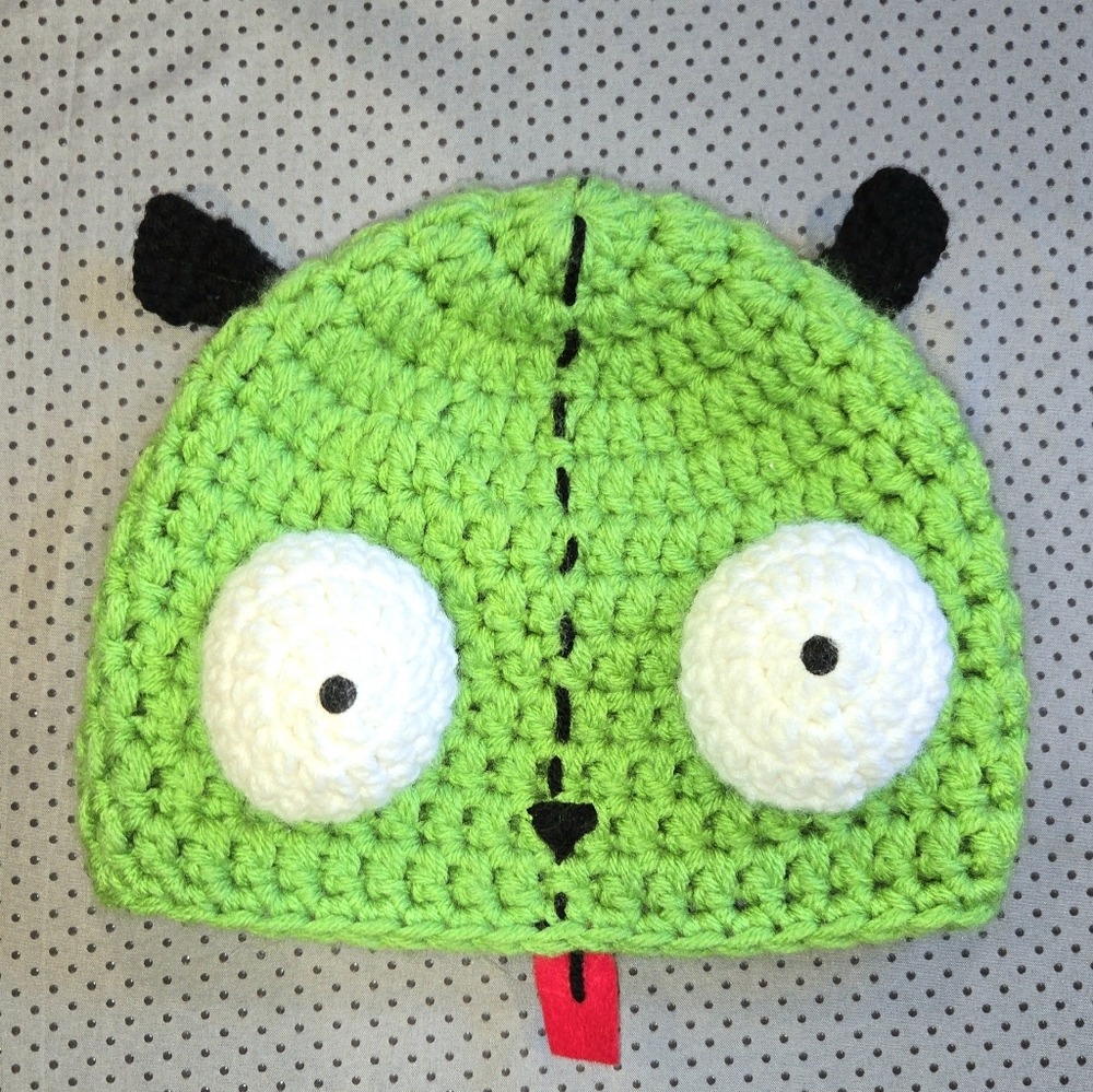 Invader Zim Crochet GIR Beanie Adult